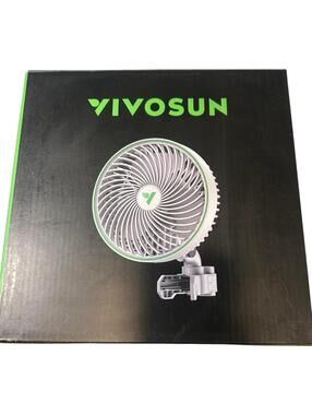 VIVOSUN Aerowave E6 6" Grow Tent Clip Fan Auto Oscillation w/ Local Timmer - NEW